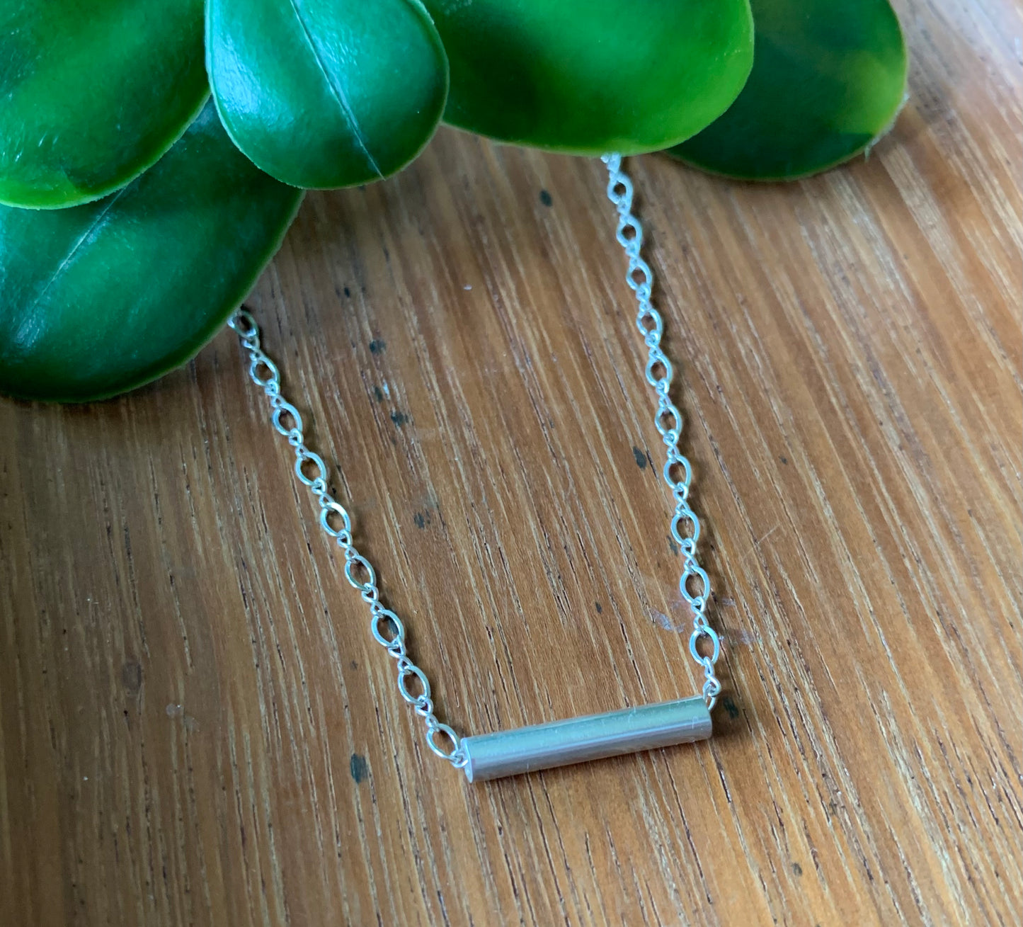 Sterling Silver Bar Necklace