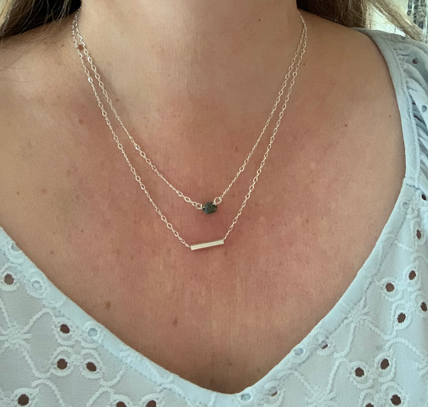 Sterling Silver Bar Necklace