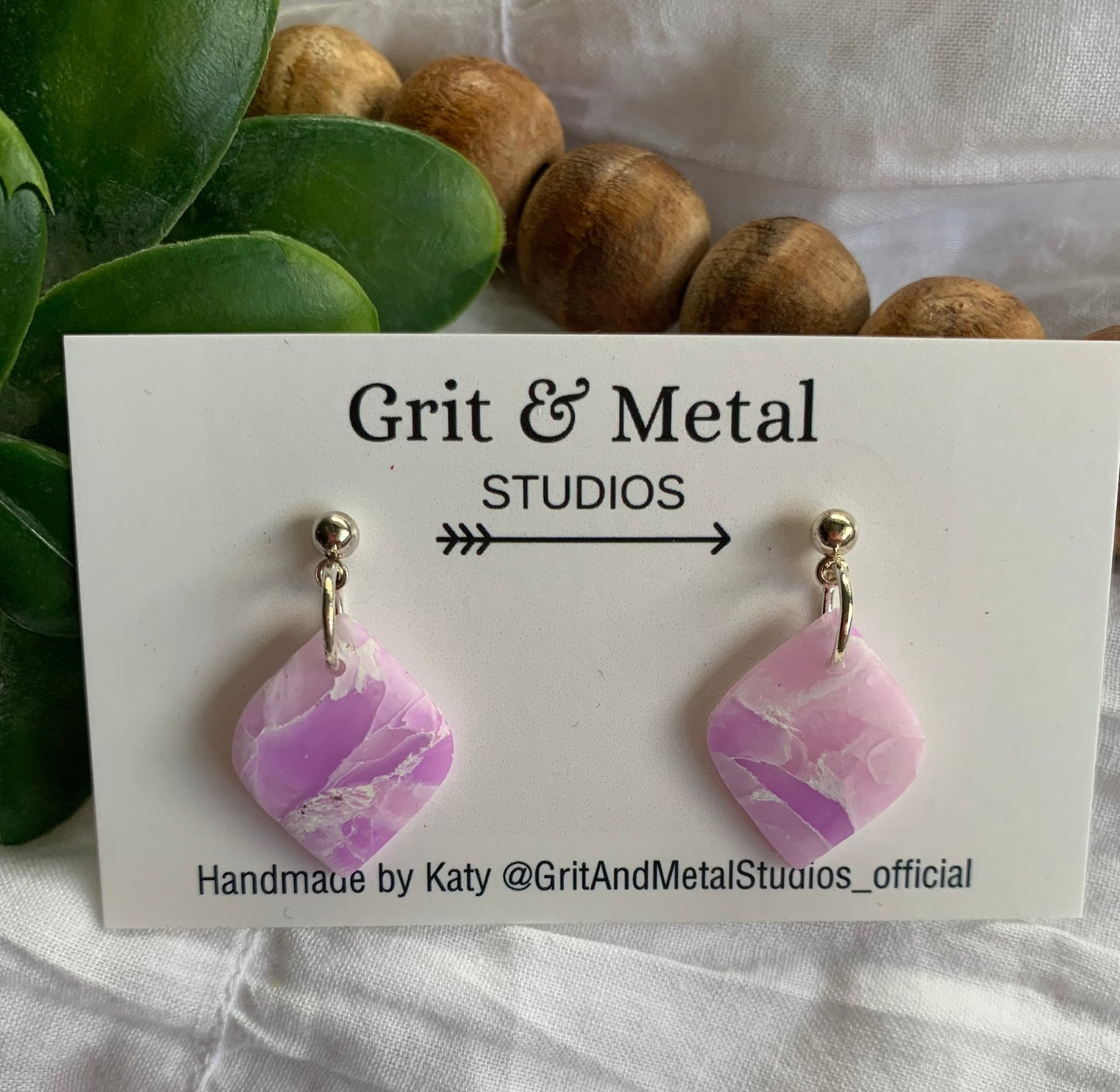 Amethyst drop earrings