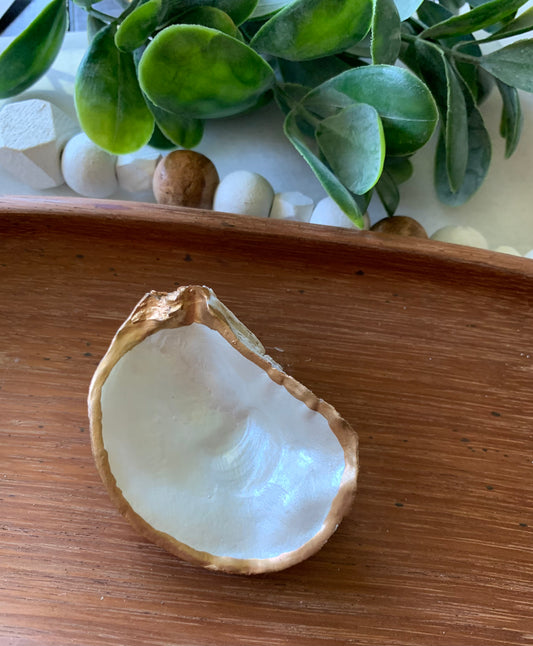 Pearl and Gold Oyster Dish